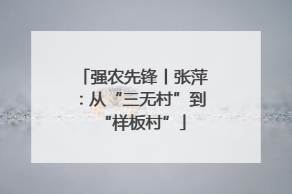 强农先锋丨张萍：从“三无村”到“样板村”